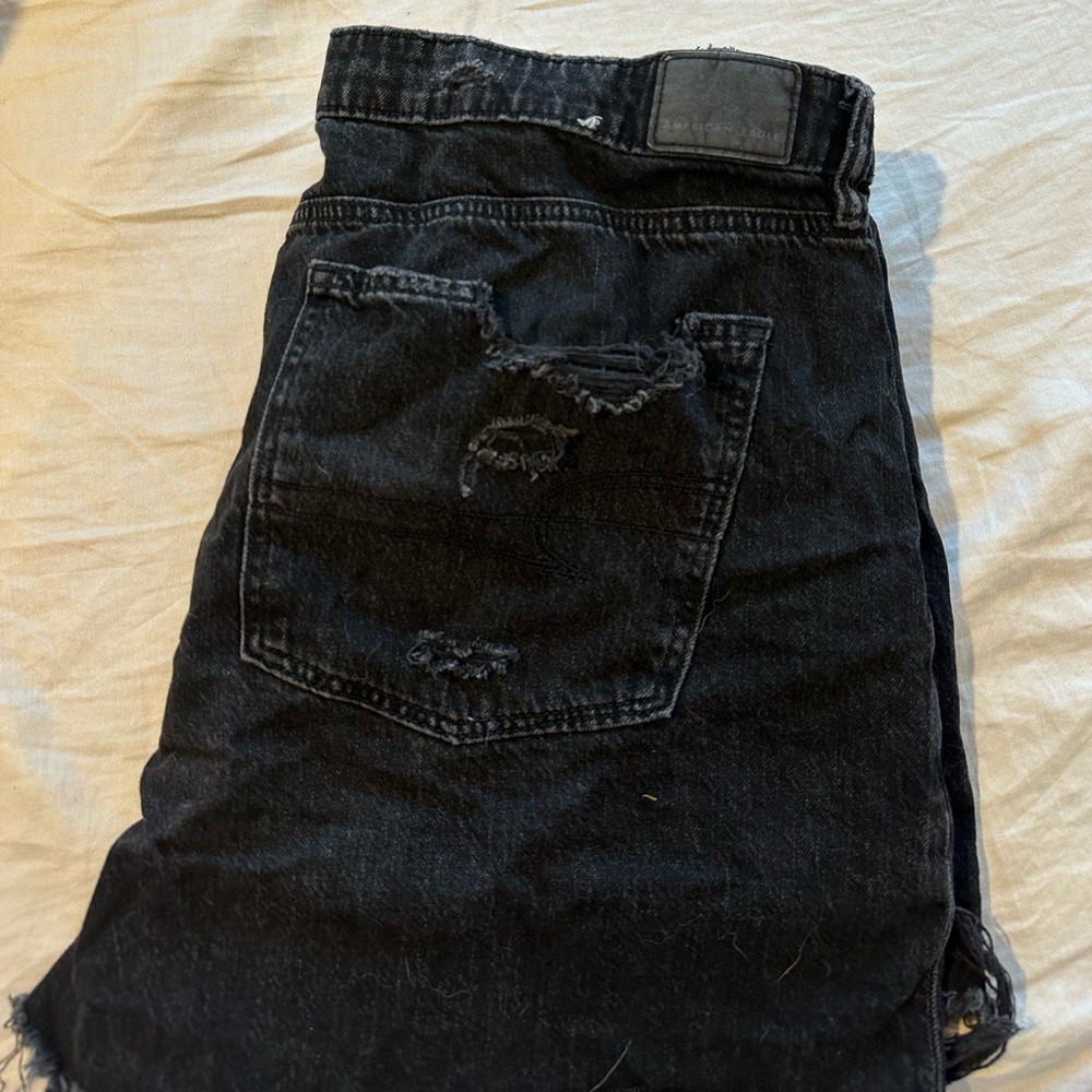 Ripped Black Denim
